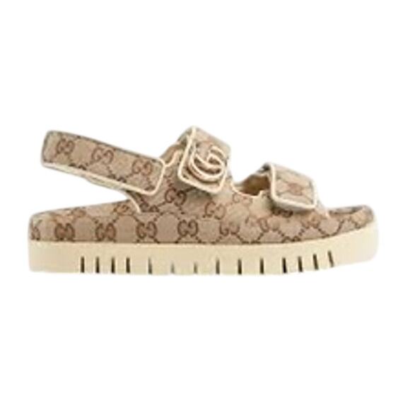 Gucci Shoes - Gucci NIB Marmont GG Canvas Sandal in Beige Monogram Size 40